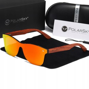 Okulary z polaryzacją UV400 drewniane PolarSky