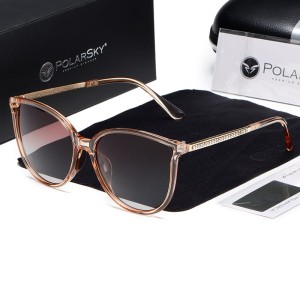 Okulary przeciwsłoneczne kocie z kryształkami PolarSky (245)